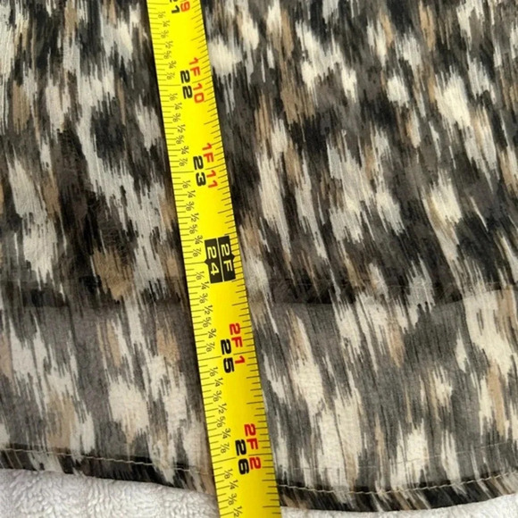 Converse‎ One Star Blouse Women's Medium Multicolor Sheer Flutter Sleeve V-Neck - Picture 9 of 14